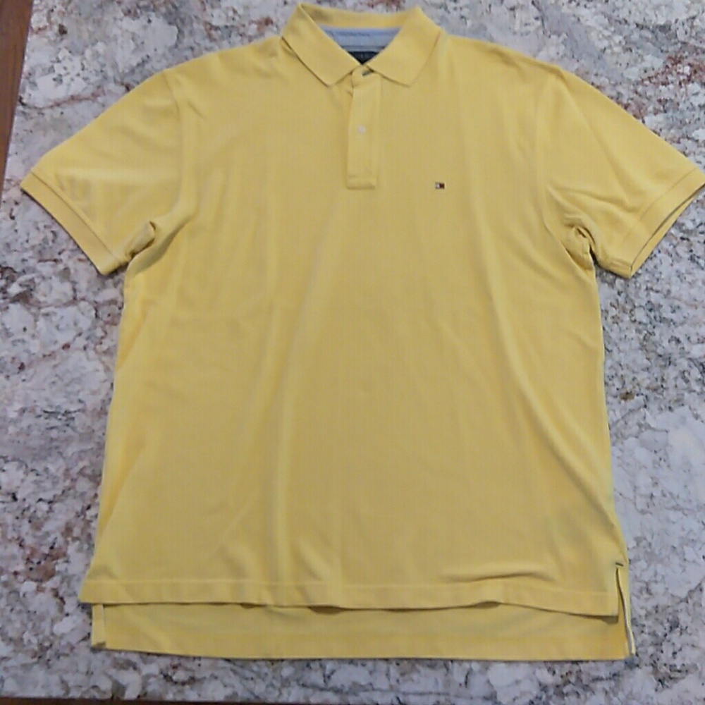 Tommy Hilfiger cotton yellow polo shirt